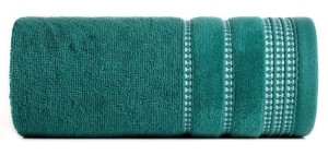 RĘCZNIK BAWEŁNA FROTTE BORDIURA 30X50 CM TURKUSOWY