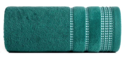 RĘCZNIK BAWEŁNA FROTTE BORDIURA 30X50 CM TURKUSOWY