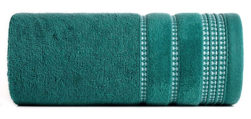 RĘCZNIK BAWEŁNA FROTTE BORDIURA 30X50 CM TURKUSOWY