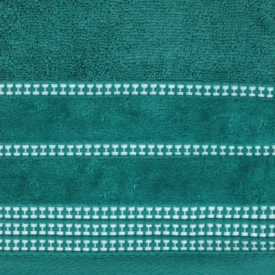 RĘCZNIK BAWEŁNA FROTTE BORDIURA 30X50 CM TURKUSOWY