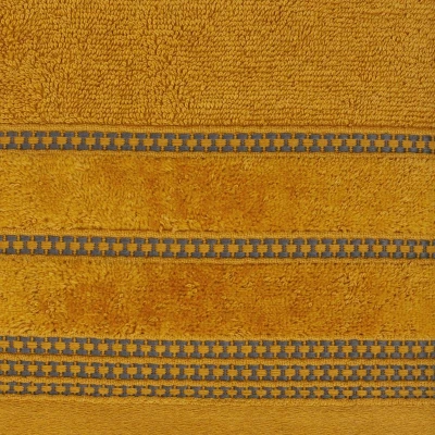 RĘCZNIK BAWEŁNA FROTTE BORDIURA 30X50 MUSZTARDOWY