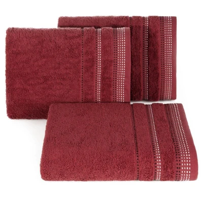 RĘCZNIK BAWEŁNA FROTTE 500g/m2 30X50 CM BORDOWY