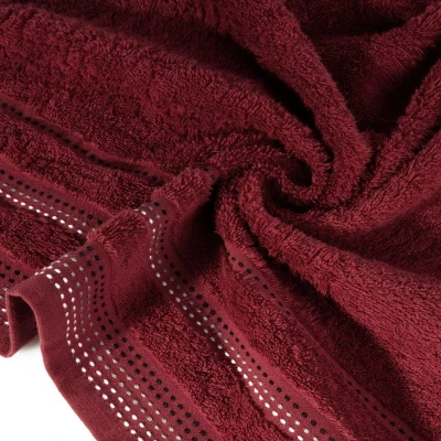 RĘCZNIK BAWEŁNA FROTTE 500g/m2 30X50 CM BORDOWY