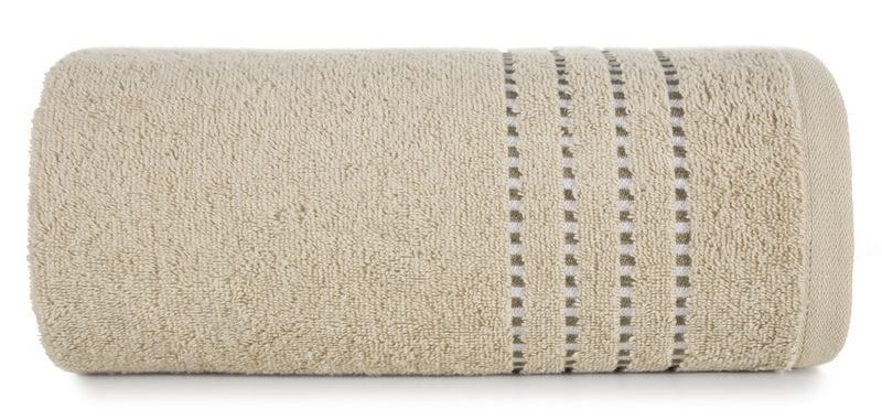 RĘCZNIK BAWEŁNA FROTTE BORDIURA 30X50 CM BEŻOWY