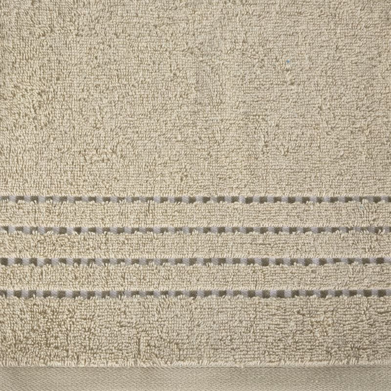RĘCZNIK BAWEŁNA FROTTE BORDIURA 30X50 CM BEŻOWY