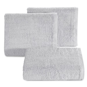 RĘCZNIK GŁADKI BAWEŁNA FROTTE 30X50 CM SREBRNY