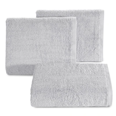 RĘCZNIK GŁADKI BAWEŁNA FROTTE 30X50 CM SREBRNY