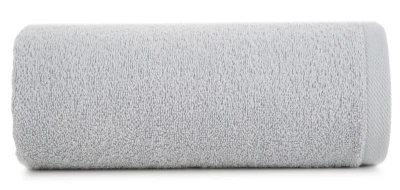 RĘCZNIK GŁADKI BAWEŁNA FROTTE 30X50 CM SREBRNY