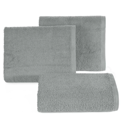 RĘCZNIK GŁADKI BAWEŁNA FROTTE 30X50 CM SZARY