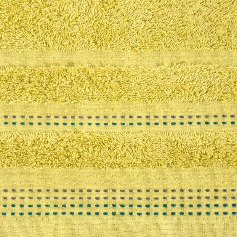 RĘCZNIK Z BORDIURĄ BAWEŁNA 30X50 CM MUSZTARDOWY