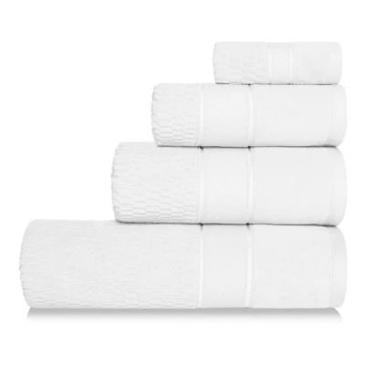 Biały Ręcznik Kąpielowy Welurowy Velvet 50 x 90 Bawełniany Klasyczny Hotelowy