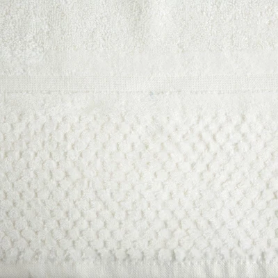 RĘCZNIK FROTTE WELUROWA BORDIURA 30X50 CM KREMOWY