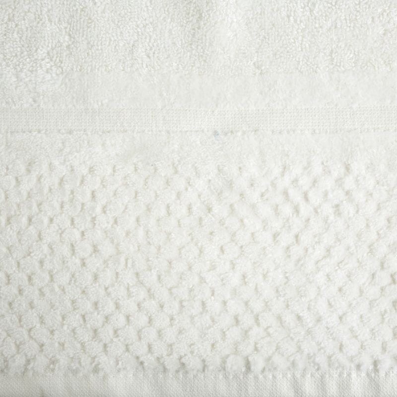 RĘCZNIK FROTTE WELUROWA BORDIURA 30X50 CM KREMOWY