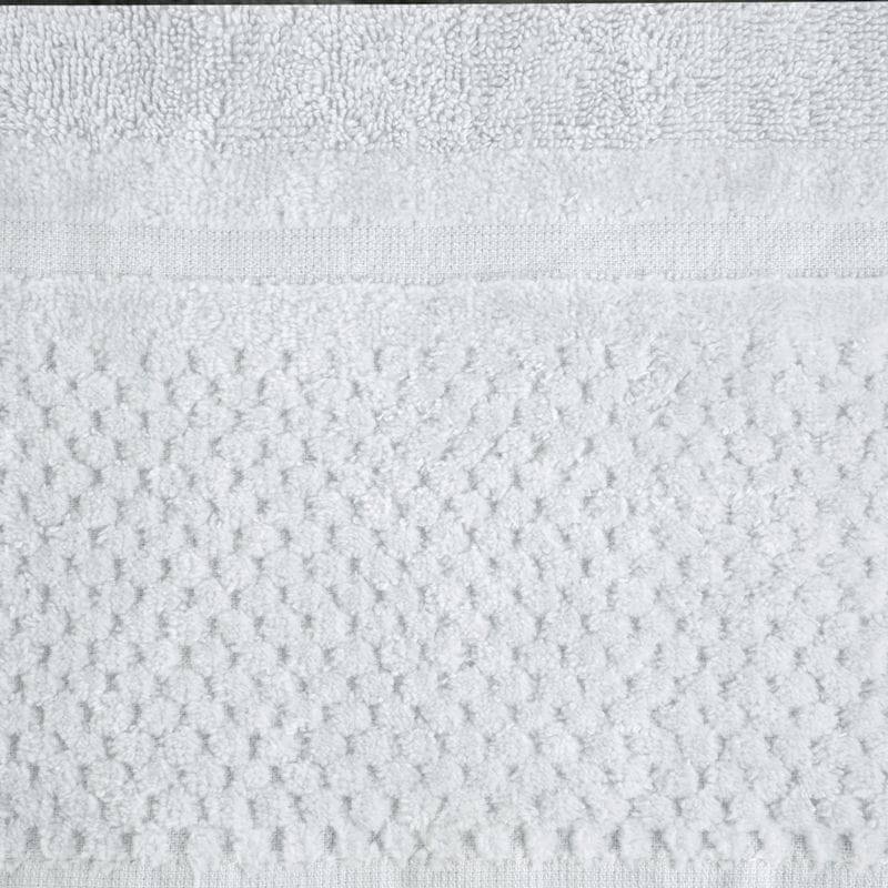 RĘCZNIK FROTTE WELUROWA BORDIURA 30X50 CM SREBRNY