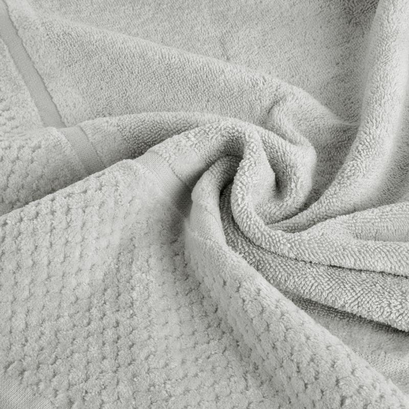 RĘCZNIK FROTTE WELUROWA BORDIURA 30X50 CM SZARY