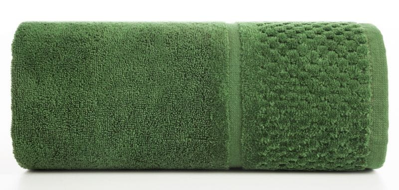 RĘCZNIK FROTTE WELUROWA BORDIURA 30X50 CM ZIELONY