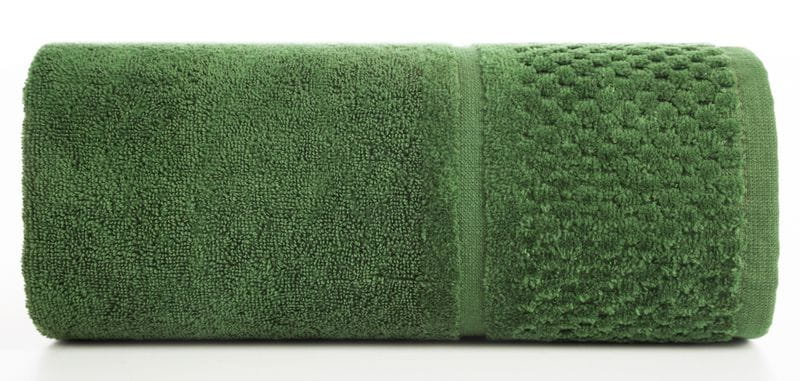RĘCZNIK FROTTE WELUROWA BORDIURA 30X50 CM ZIELONY