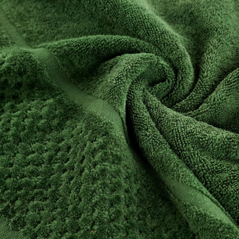 RĘCZNIK FROTTE WELUROWA BORDIURA 30X50 CM ZIELONY