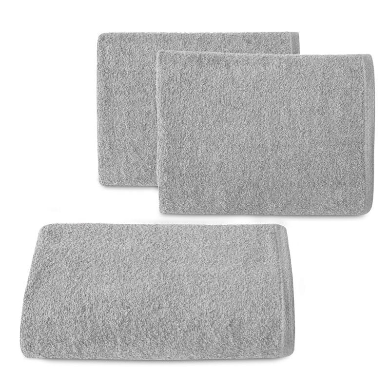 GŁADKI Ręcznik Bawełniany Frotte 50X90 CM SREBRNY