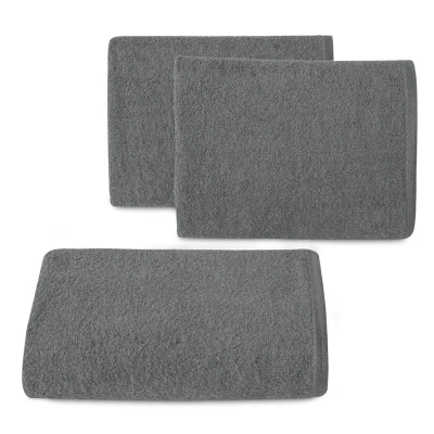 RĘCZNIK GŁADKI BAWEŁNA FROTTE 30X50 CM STALOWY