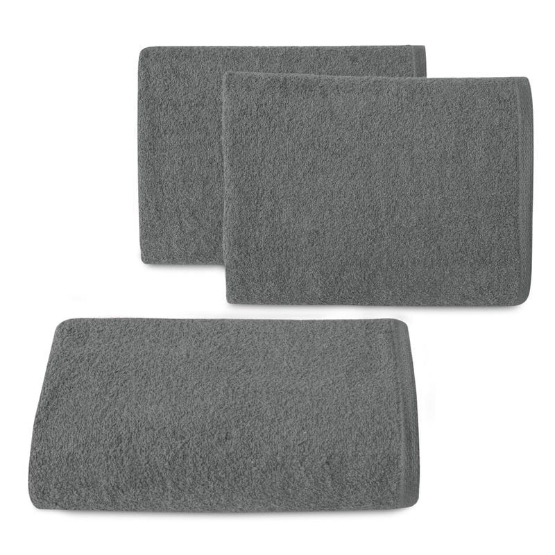RĘCZNIK GŁADKI BAWEŁNA FROTTE 30X50 CM STALOWY