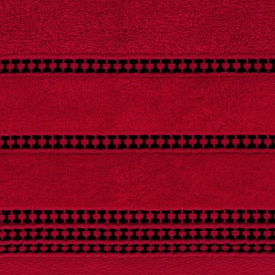 RĘCZNIK BAWEŁNA FROTTE BORDIURA 50X90 CM CZERWONY