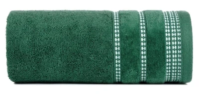 RĘCZNIK BAWEŁNA FROTTE BORDIURA 50X90 CM ZIELONY