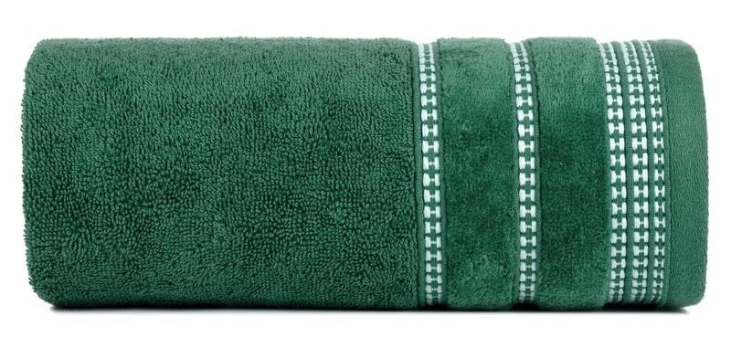 RĘCZNIK BAWEŁNA FROTTE BORDIURA 50X90 CM ZIELONY