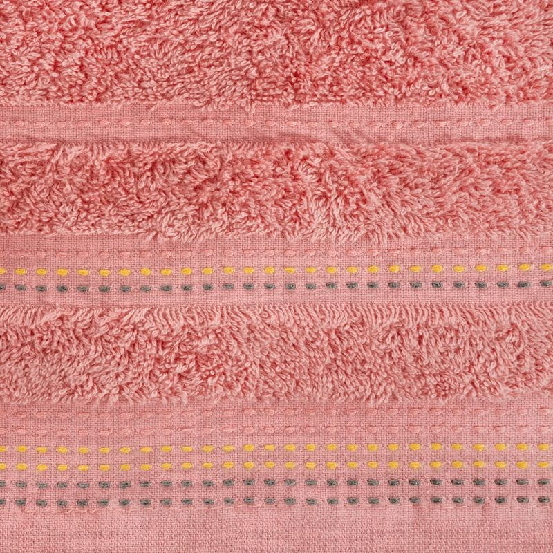RĘCZNIK Z BORDIURĄ BAWEŁNA 50X90 CM POMARAŃCZOWY