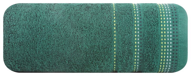 RĘCZNIK Z BORDIURĄ BAWEŁNA 50X90 CM ZIELONY