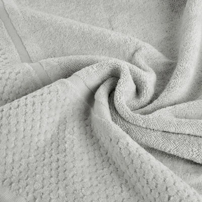 RĘCZNIK FROTTE WELUROWA BORDIURA 50X90 CM SZARY