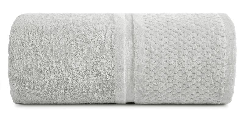 RĘCZNIK FROTTE WELUROWA BORDIURA 50X90 CM SZARY