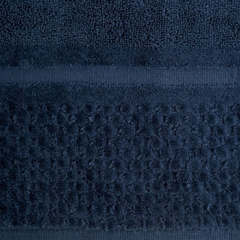 RĘCZNIK FROTTE WELUROWA BORDIURA 50X90 GRANATOWY
