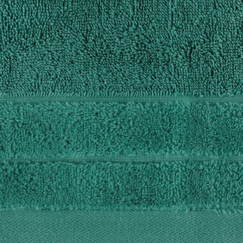RĘCZNIK BAWEŁNA WELUROWA BORDIURA 50X90 CM ZIELONY