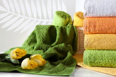RĘCZNIK GŁADKI BAWEŁNA FROTTE 70X140 CM BEŻOWY