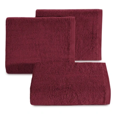 RĘCZNIK GŁADKI BAWEŁNA FROTTE 70X140 CM BORDOWY