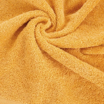 RĘCZNIK GŁADKI BAWEŁNA FROTTE 70X140 MUSZTARDOWY