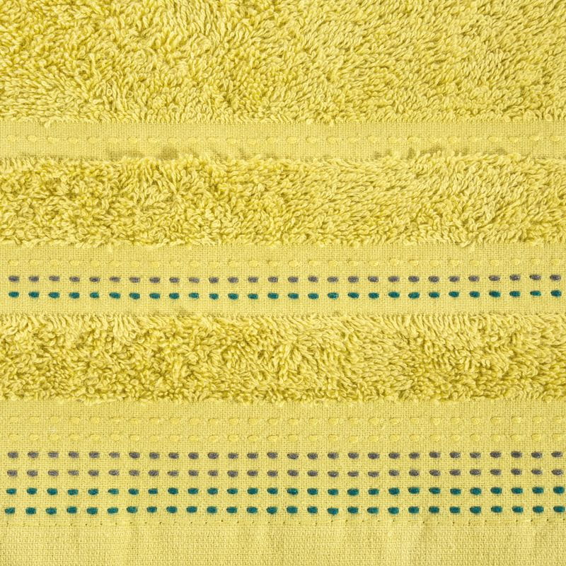 RĘCZNIK Z BORDIURĄ BAWEŁNA 70X140 CM MUSZTARDOWY