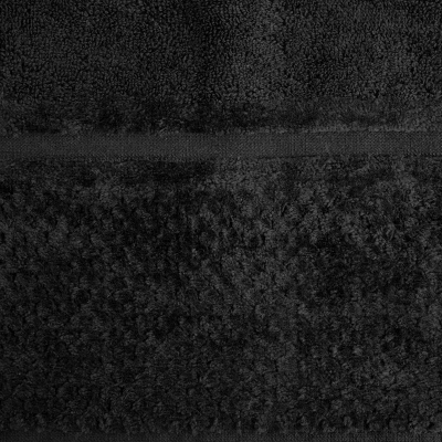 RĘCZNIK FROTTE WELUROWA BORDIURA 70X140 CM CZARNY