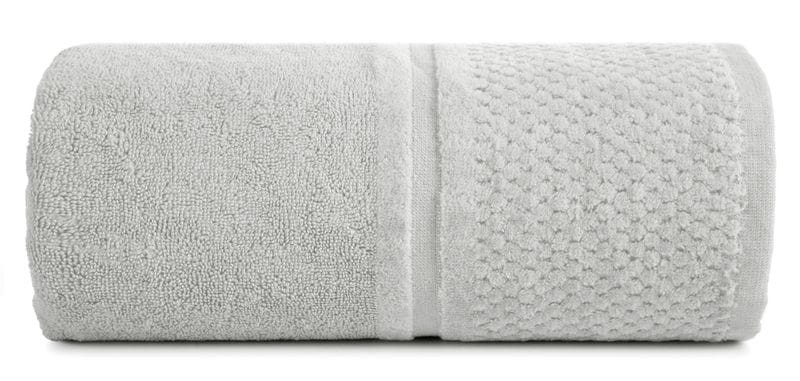 RĘCZNIK FROTTE WELUROWA BORDIURA 70X140 CM SZARY