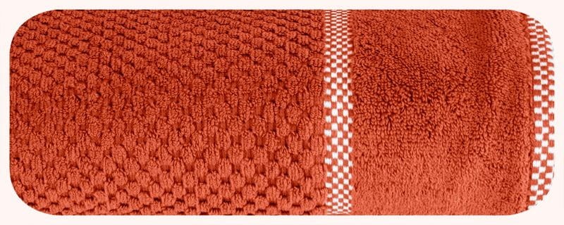 Ręcznik z ozdobną bordiurą 70X140 POMARAŃCZOWY