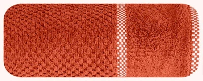 Ręcznik z ozdobną bordiurą 70X140 POMARAŃCZOWY
