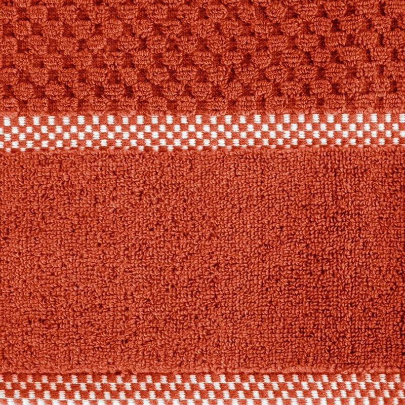 Ręcznik z ozdobną bordiurą 70X140 POMARAŃCZOWY