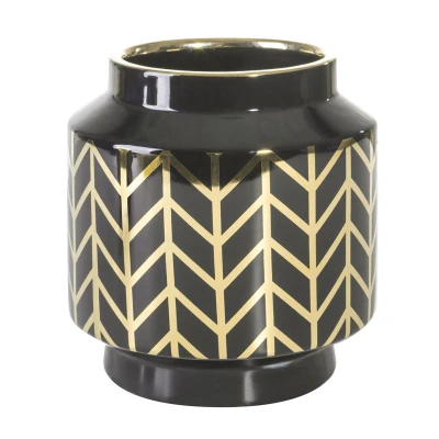 WAZON DEKORACYJNY 18X19 CM CZARNY 2szt