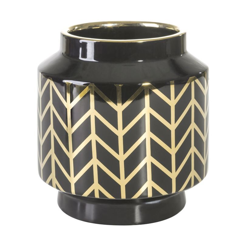 WAZON DEKORACYJNY 18X19 CM CZARNY 2szt