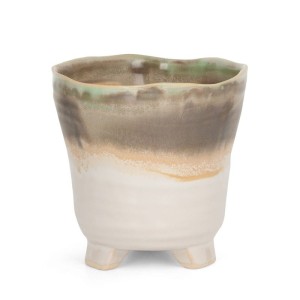 Osłonka ceramiczna 13x13 cm kremowa, 2 sztuki