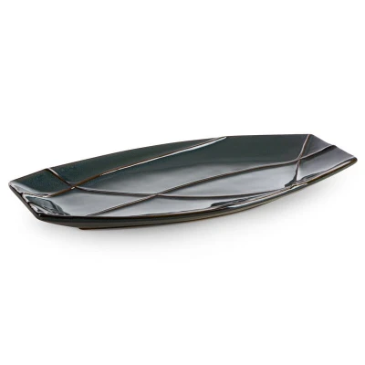 PATERA DEKORACYJNA TEO 41X20X3 CM TURKUSOWY 2szt