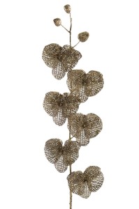 Sztuczna Orchidea 12szt do Wazonu, Brązowa, 62 cm szerokości