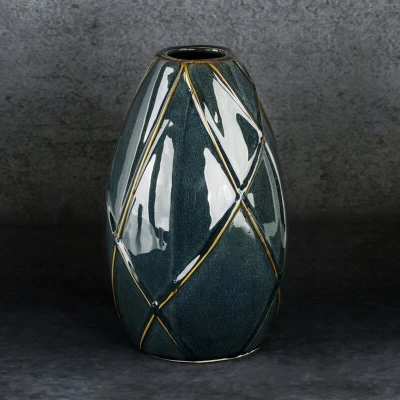 WAZON DEKORACYJNY TEO 12X20 CM TURKUSOWY
