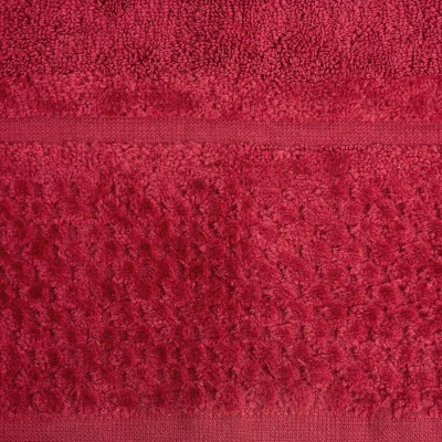 RĘCZNIK Wytłaczany Bawełniany 50 X 90 CM CZERWONY